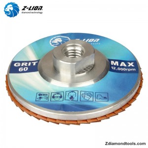 ZL-WMCY01 disco abrasivo de aluminio con 4 diamantes con rosca para cerámica, acero